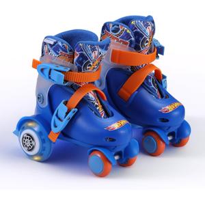 Voyager Kids Trainer Skates - Light Up Wheels, ABEC 5 Bearings, Durable PVC Material, Foam Shoe Lining, Perfect for Active Fun and Adventures, US Size 9-12