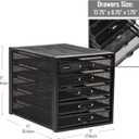 Mind Reader File Storage Drawers, Desk Organizer, Multi-Purpose, Crafts, Office, Metal Mesh, 11"L x 14"W x 11"H, Black, 5 Drawer