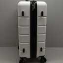 OLIXIS 3-Piece Luggage Set, 20/24/28 Inch Hardside Suitcases with Spinner Wheels, Lightweight ABS Hard Shell Travel Luggage, TSA Approved Lock, Expandable Carry-On & Checked LuggageWhite