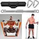 DASKING Detachable Resistance Bands Bar 30"/35.4"/38.5" Length Max Load 500LBS for Home Gym Full Body Workout Fitness Bar