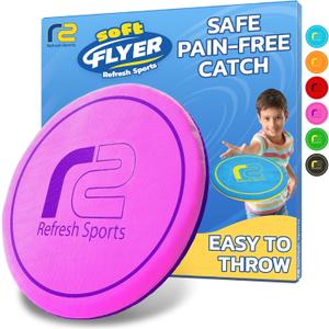 Soft Flying Disc for Kids - Best Girl Toys Age 4 & Up - Engaging Toy for 7 Year Old Girl Birthday Gifts - Summer Toys for Girls All Ages - Fun Sports Toy & Party Favors & Outdoor Toys Age 6-8 (Pink)
