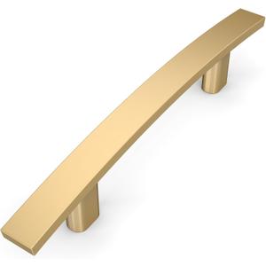 Amerdeco 10 Pack Bronze Cabinet Pulls - 3 Inch(76mm) Hole Center Hardware Kitchen Cabinet Handles for Bathroom and Dresser - Gold Finish ZH0003