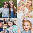 Fsmiling Hair Bows for Girls Alligator Clips Flower Girls Bows Grosgrain Ribbon Bows Hair Accessories for Girls Valentine's Day Easter Party 11 Pack (Multi-colored-2)