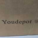 Youdepot Golden Tempered Glass Vanity Organizer for Cosmetics