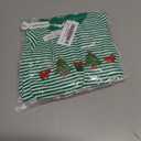 ZAXARRA Baby Christmas Sweatshirt Romper Striped Waffle Knit Jumpsuit Christmas Tree Embroidery Cute Boy Girl Holiday Outfit (Green)