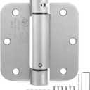 2 Pack | Self Closing Door Hinges 3.53.5, HBL' Automatic Door Closer Hinges with 5/8" Radius Corners, Adjustable Spring Door Hinge for Home, Garage & Basement Doors.