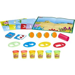 Play-Doh Create & Count Numbers Playset with 6 Double-Sided Playmats, 10 Counting Flashcards & 6 Cans, Back to School Classroom Supplies, Preschool Toys, Ages 2+ 