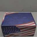 American Flag Themed TSA Approved Fly-Safe and Temporary Travel Cremation Urn Kit for Human Ashes - Airline and Mail Friendly - 200 Cubic Inch Capacity - Blue Plastic Urn with Patriotic Mailing Box