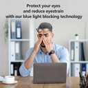 Anti Blue Light Screen Protector for 20, 20.2, 21.5, 21.6, 22 Inches - 16:9 / 16:10 Aspect Ratio Computer Monitor Hanging Type Blue Light Blocking Filter Anti Scratch Eye Protection Shield for Desktop Computer(BL HT 22 Inches)