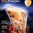 Diaclara Magnetic Designed for iPhone 17 Pro Max Case Full Body Bumper,[Compatible with MagSafe] Military Drop Proof Cover with Built-in Touch Sensitive Anti-Scratch Screen Protector, Clear Glitter