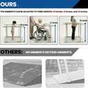Adjustable Height Aluminum Wheelchair Ramp with Handrails for 5-12" Rise, 600 Lbs Handicap Ramp, Portable Wheelchair Ramp for Home Steps, Stairs, Doorways, Curbs, Waterproof & Rust-Proof, 38'L x 35"W