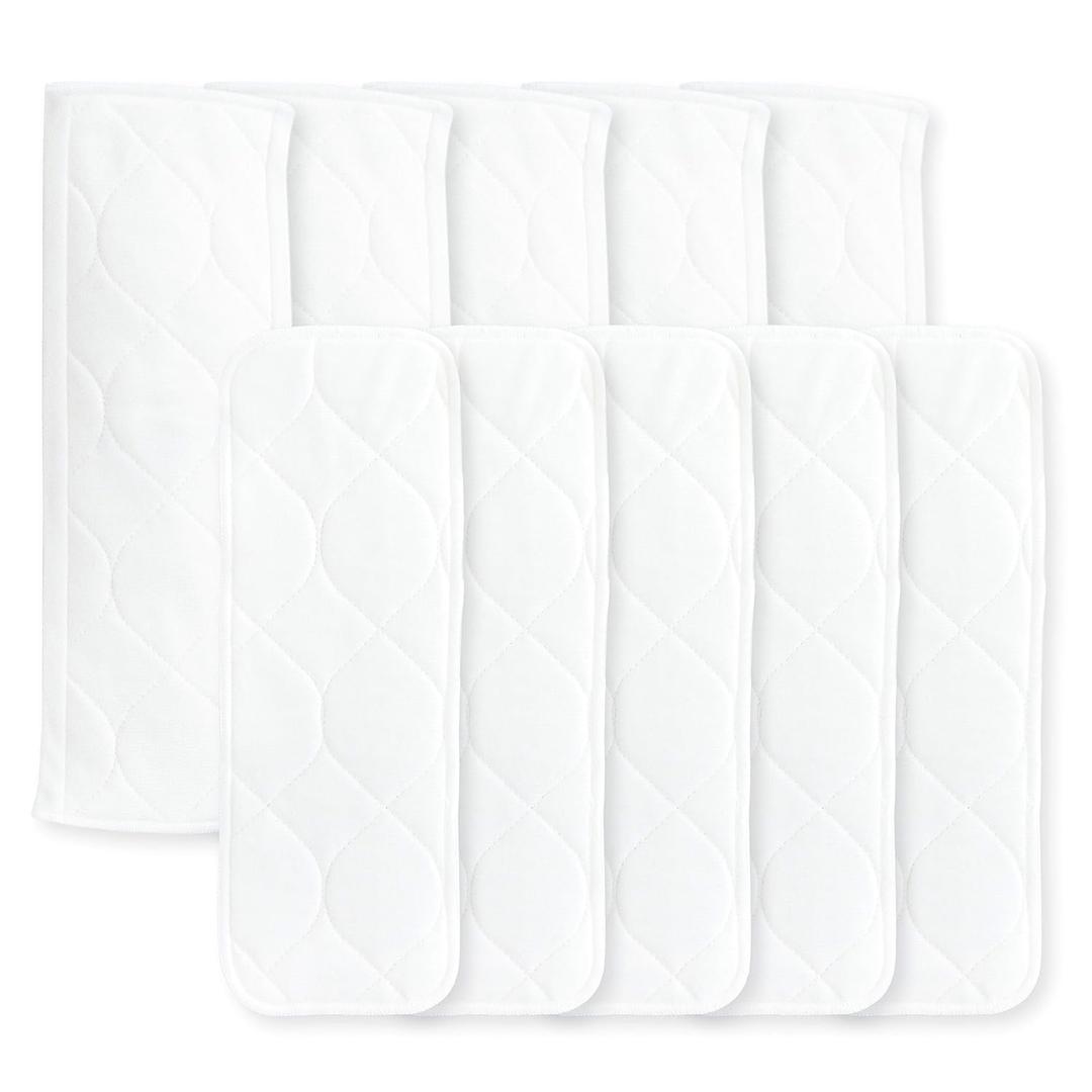 Super Boosties Cloth Diaper Reusable Inserts, Set of 10, Fits Amazing Baby and Honest Hybrid Diaper Cover, 5 Tri-fold & 5 Boosters, Med/Large (13" Length)