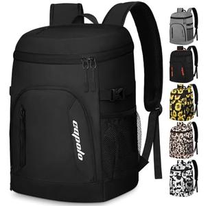 Capolo Cooler Backpack 30 Cans, Insulated Backpack Cooler Leak Proof Large Capacity Thermal Bag Drink Beverage Beer Bag Soft Cooler Lunch Camping Travel Picnic Hiking for Men Women White