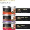 Purina Pro Plan Complete Essentials Chicken, Turkey and Beef Grain Free Wet Cat Food Variety Pack - (24) 3 oz. Cans