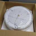 DAYCENT Modern Gold Semi Flush Mount Ceiling Light with Drum Shade 3000K/4500K/5500K LED Flush Mount Drum Lamp Brass Ceiling Light Fixtures for Hallway Bedroom Kitchen Living Room, 30W