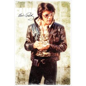 buyartforless Elvis Presley - Cool in Glasses and Jacket 36x24 Matted Music Art Print Poster