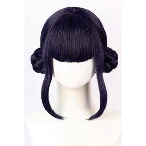 Purple Black Double Braid Wig Anime Cosplay Wigs for Girls Halloween Costume Wig