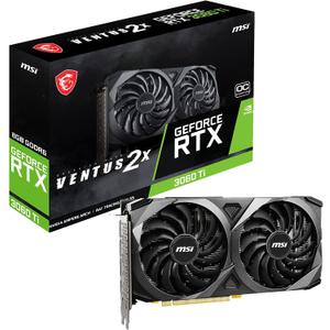 MSI Gaming GeForce RTX 3060 Ti LHR 8GB GDRR6 256-Bit HDMI/DP Nvlink Torx Fan 3 Ampere Architecture OC Graphics Card (RTX 3060 Ti Ventus 2X 8G OCV1 LHR) 