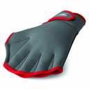 Speedo unisex adult Swim Training Fitness aquatic gloves, Charcoal/Red, Small US