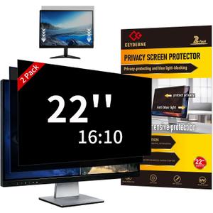 [2 Pack] 22 Inch Computer Monitor Privacy Screen, Blue Light Filter