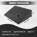 Heavy Rubber Curb Ramps, 5.1" Rise Height, 3 Tons(6600 LB), 2 PC, for Slope Ramps Driveway Curb Sidewalk Threshold, Suitable for Curb, Vehicle, Motorcycle, Bike, Wheelchair (5.1 inch Height, Black)