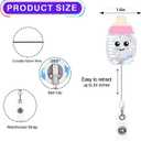 2 Pcs Baby Bottle Funny Badge Reel Retractable,with Alligator Clip & 24-inch Nylon Rope,Accessories Gifts for Nursing Student Nurse Medical Assistant Healthcare Worker