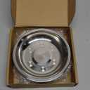 Domensi 8 Pieces Stainless Steel Cat Bowls 5.5 Inch Wide Flat Cat Dish Small Plate for Kittens Ferrets Wet and Dry Food