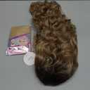 Fencca Long Curly Wavy Wig Honey Blonde Wigs for Women Brown with Highlights Curly Wig Loose Wave Hair Glueless Heat Resistant Synthetic Wig Brown mixed Blonde Wigs for Daily Party Use