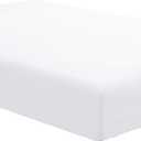 Sfoothome Full Fitted Sheet Only, Brushed Microfiber, Extra Soft and Comfortable - Wrinkle, Fade Resistant,Deep Pocket White Sheet