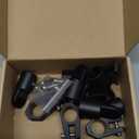 Boat Bimini Top Fittings Hardware Set 3 Bow 7/8 Inch Black Nylon Set,Marine Jaw Slide,Deck Hinge,Cover Cap Eye End