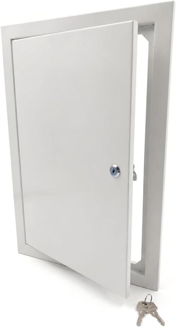 12x20 Steel Access Panel with Keyed Lock for Drywall Valves