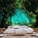 Fantasy Forest Wallpaper, Large Wall Background Mural for Living Room Sofa Background Wall Mural(Non-self-Adhesive)