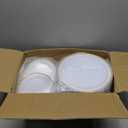 I00000 200 Pcs Gold Plastic Plates - Disposable Party Plates Include 100 Dinner Plate and 100 Elegant Dessert Plate Perfect for Party, Holiday, Wedding & Birthday