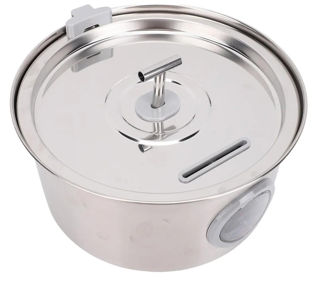 Luqeeg Stainless Steel Pets Water Fountain, 3.2l/108oz Quiet Drinking Fountains with Automatic Circulation System, Durable & Easy Cleaning, for Cats, Dogs, Multiple Pets Indoor