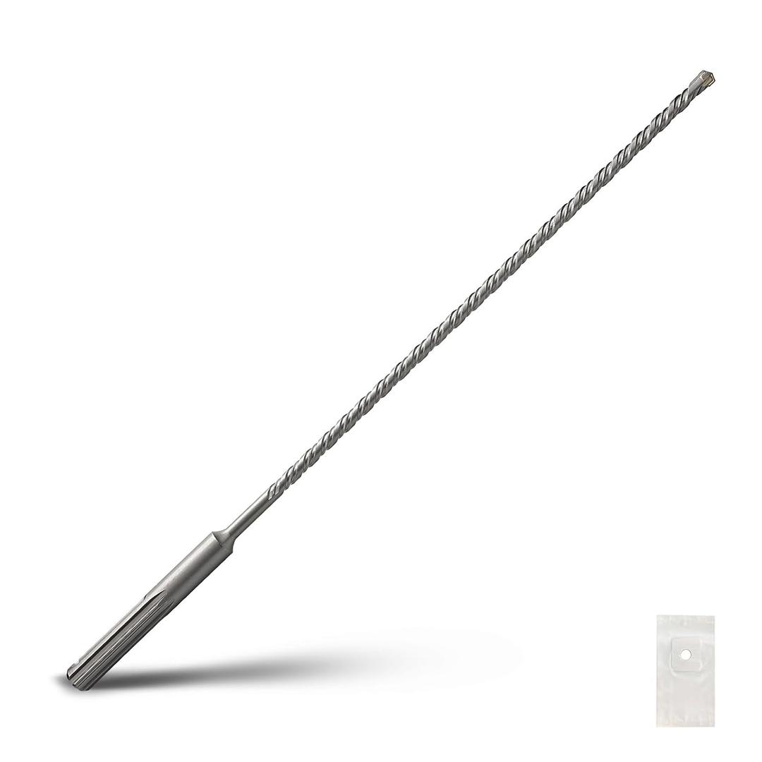 3/8 x 20 inch SDS Max Rotary Hammer Drill Bit, 10x520mm Carbide Tip Masonry Drill Bit,Concrete Drill Bit for Masonry, Brick, Stone, Concrete (Length :520mm / 20 inch, 10mm (3/8 in) Diameter)