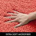 MIULEE Living Coral Bathroom Rugs Set 2 Piece, Soft Absorbent Microfiber Bath Mat Set, Non Slip Quick Dry Machine Washable Plush Shaggy Bath Rugs for Bathroom Floor, Tub and Shower, 16x24 inches