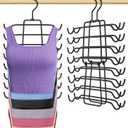 2Pcs Tank Top Hangers Space Saving Hanger Organizer Bra Hangers for Closet Organizer 360° Rotating Metal Closet Organizers and Storage Lingerie for Cami Bras Belts Swimsuits Lingeries Black