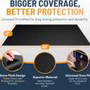 Oven Liners for Bottom of Oven - 2 Pack Large Heavy Duty Mats, 17x25 Non-Stick Reusable Liner for Electric, Gas, Toaster Ovens, Grills - BPA & PFOA Free Kitchen Accessory to Keep Oven Clean (Black)