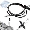 Fotasy 100cm Mechanical Cable Shutter Release with Bulb-Lock for Fujifilm X10 X20 X30 X100s X100t X-Pro1 X-Pro2 X-E1 X-E2, Leica M6 M7 M8 and Nikon Df F4 FM2 F3 FE FM3a F80, Threaded Release Cable (Black)