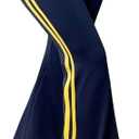 Floerns Women's Elastic Waist Flare Leggings Striped Bell Bottom Sports Yoga Pants (Dark Blue)