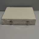 Velvet Jewelry Box 24 Grid Jewelry Ring Display Organiser Box Tray Holder Earrings Storage Case for Girls Wife Mom Women (Beige)