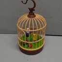HWD Voice-Activated Induction Birds Birdcage Toy, Talking Chirping Fluttering Parrot Birds Toys Gifts for Baby Toddler Kids Children (B)