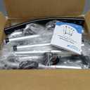 Loyoda Folding Walker with 2 Skis and 5" Wheels, Lightweight Walkers for Seniors and Adults, Supports Up to 350 Pounds, Adjustable Height, Compact Standard Walker, Black