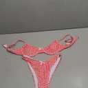 SOLY HUX Women's Plaid Gingham Bikini Set Bowknot Spaghetti Strap High Cut Bathing Suit Two Piece Swimsuit.   Size: S