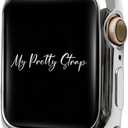 My Pretty Strap Glossy XOXO Protective Case for Apple Watch – Luxury Metal Cover for Women, Scratch-Resistant – Compatible with Apple Watch 40mm Silver