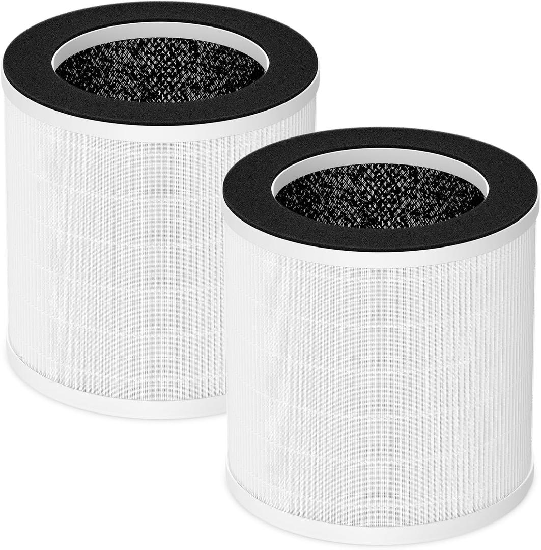 KQ-31 HEPA Replacement Filter, Compatible with Aucleia KQ-31/KQ-31A, AIRTOK KQ-31, KQLKJ KQ-31, iooo K31 Air Purifiers, 360 3-Stage Filtration for Dust,Pets,Hair,Smoke Odor, 2-Pack