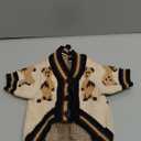 Small Dog Sweaters Cute Bear Dog Cardigans Clothes for Small Medium Dogs Boy Girl Puppy Cat Knitting Cardigan Outfits Dogs Autumn Coats Warm Pet Doggy Clothes Soft Knitwear Apparel (Beige,Mwedium)