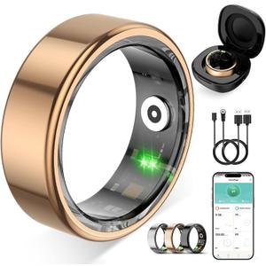 Smart Ring for Women(Rose Gold, 8)