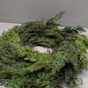 20 Green Faux Norfolk Pine Christmas Winter Wreath  Mixed with Real Touch Fake Cypress, Cedar & Spruce, Xmas Wreaths for Front Door Porch Mantel & Fireplace