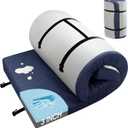 Memory Foam Camping Mattress Pad 3inch, Sleeping Pad, Portable Roll Up Mattress for Adults, Camping Bed Pads for Sleepover, Non-Slip Bottom Cot Mattress Pad 72" x 24"x 3"